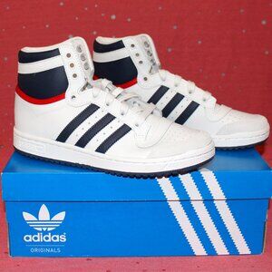 adidas Top Ten RB in Cloud White/Dark Blue